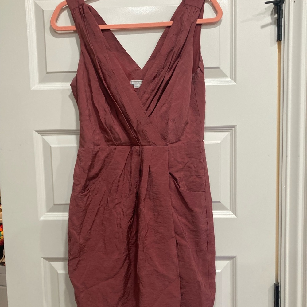 To the Max Pink Sheath Mini Dress V-Neck Sleeveless